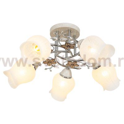 Люстра эконом Экономсвет 2371LM/5CR+WT WT