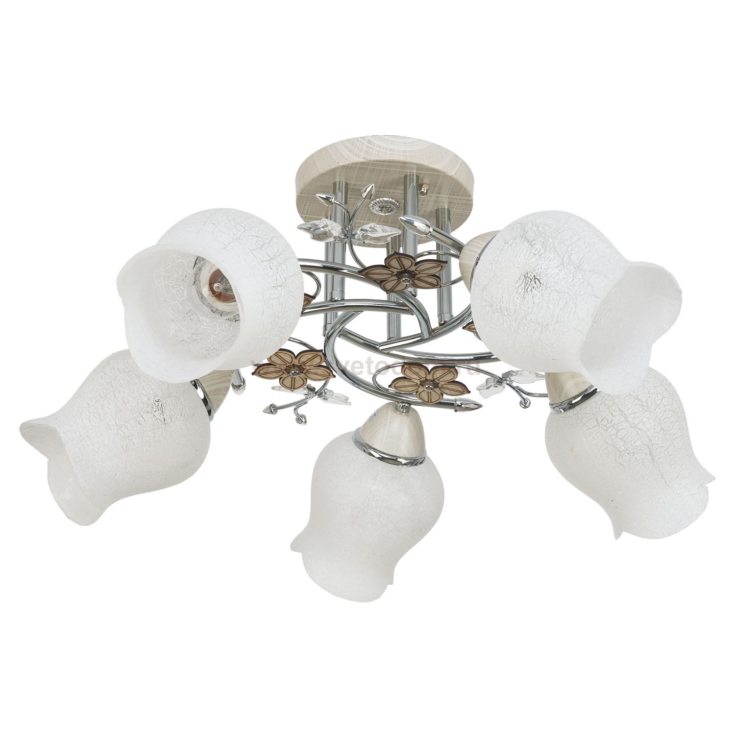 Люстра эконом Экономсвет 2371LM/5CR+WT WT