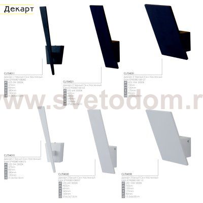 Светильник настенный бра Citilux CL704020 Декарт-2