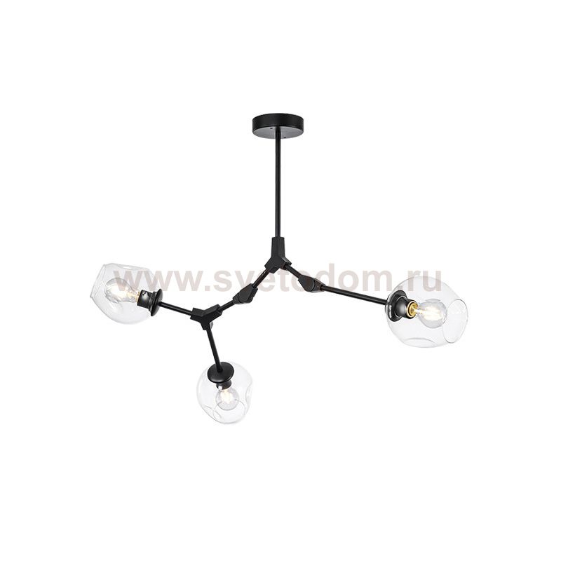 Люстра Адель Branching Bubble Chandelier L3 Black Tinted ImperiumLoft 239847-22