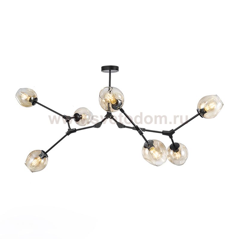 Люстра Адель Branching Bubble Chandelier L7 Black Amber ImperiumLoft 239858-22