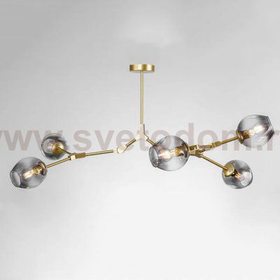 Люстра Адель Branching Bubble Chandelier L5 Brass Tinted ImperiumLoft 239870-22
