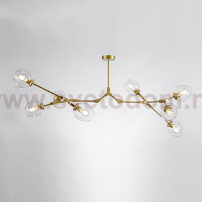 Люстра Адель Branching Bubble Chandelier L8 Brass Tinted ImperiumLoft 239873-22