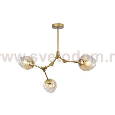Люстра Адель Branching Bubble Chandelier L3 Brass Amber ImperiumLoft 239876-22