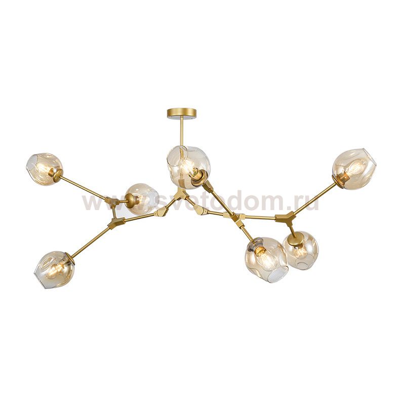 Люстра Адель Branching Bubble Chandelier L7 Brass Amber ImperiumLoft 239879-22