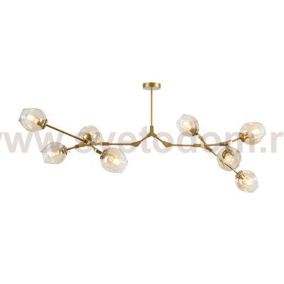 Люстра Адель Branching Bubble Chandelier L8 Brass Amber ImperiumLoft 239880-22