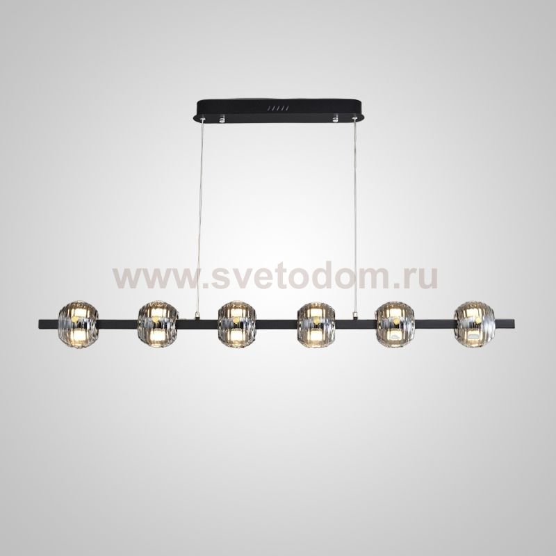 Реечный, рядный светильник SEMUND LONG L120 Black ImperiumLoft 239992-23