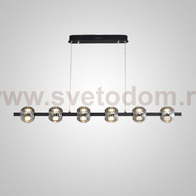 Реечный, рядный светильник SEMUND LONG L120 Black ImperiumLoft 239992-23
