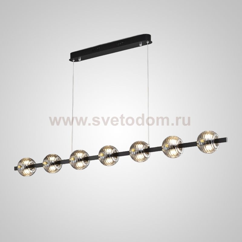 Реечный, рядный светильник SEMUND LONG L150 Black ImperiumLoft 239993-23