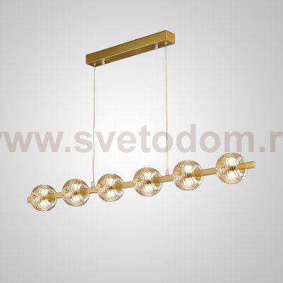 Реечный, рядный светильник SEMUND LONG L120 Brass ImperiumLoft 239995-23