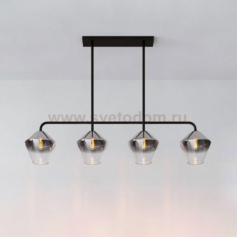 Реечный, рядный светильник CLOVE B Black Grey ImperiumLoft 240001-23