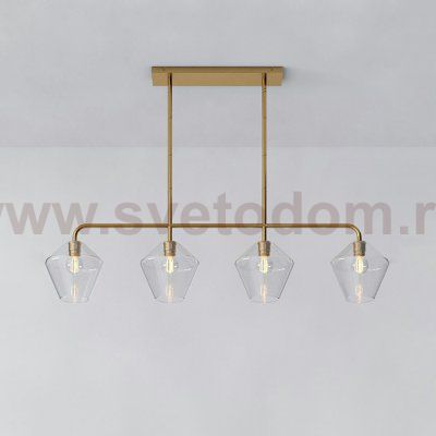 Реечный, рядный светильник CLOVE B Brass Transparent ImperiumLoft 240002-23