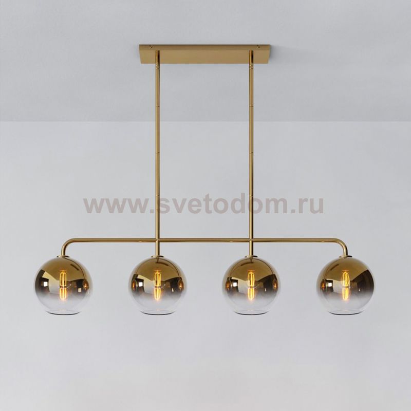 Реечный, рядный светильник CLOVE Brass Amber ImperiumLoft 240005-23