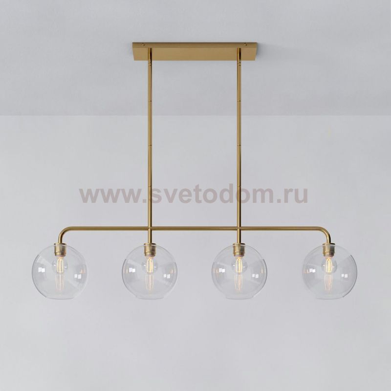 Реечный, рядный светильник CLOVE Brass Transparent ImperiumLoft 240007-23