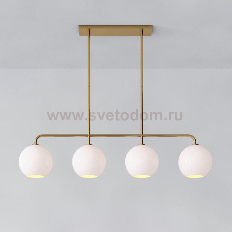 Реечный, рядный светильник CLOVE Brass White ImperiumLoft 240010-23