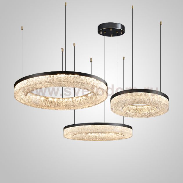 Кольцевая люстра OLAGUS COMBO А Black ImperiumLoft 240027-23