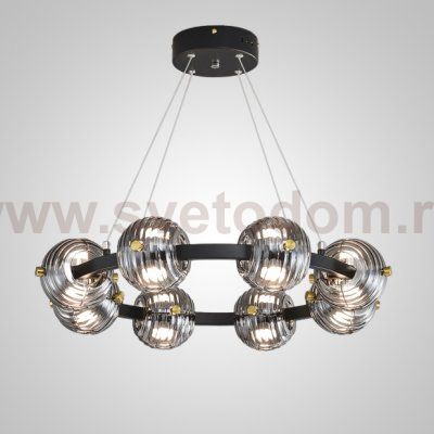 Кольцевая люстра SEMUND D60 Black ImperiumLoft 240072-23