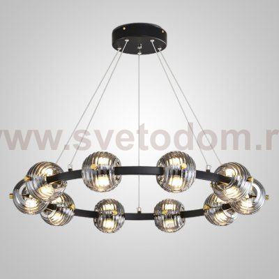 Кольцевая люстра SEMUND D80 Black ImperiumLoft 240073-23