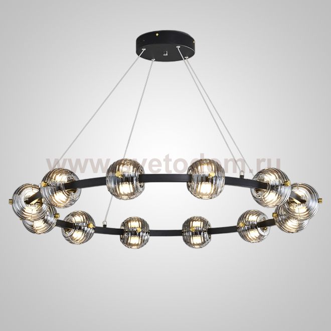 Кольцевая люстра SEMUND D100 Black ImperiumLoft 240074-23