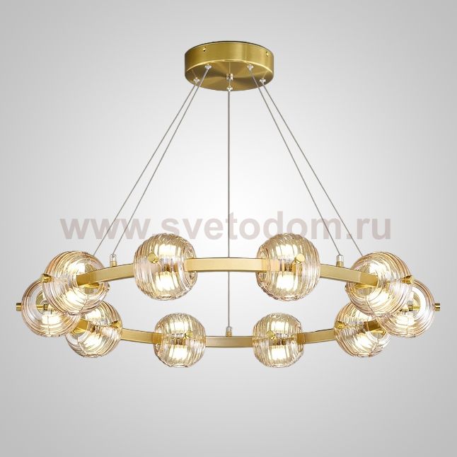 Кольцевая люстра SEMUND D80 Brass ImperiumLoft 240076-23