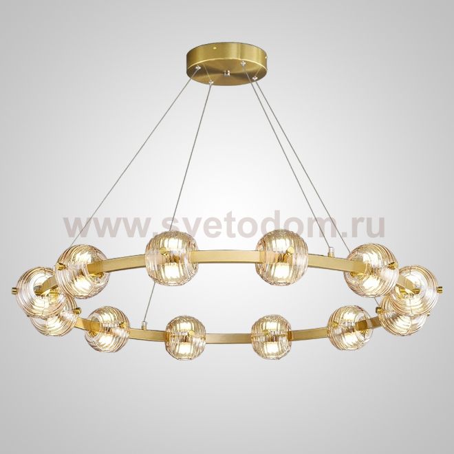 Кольцевая люстра SEMUND D100 Brass ImperiumLoft 240078-23