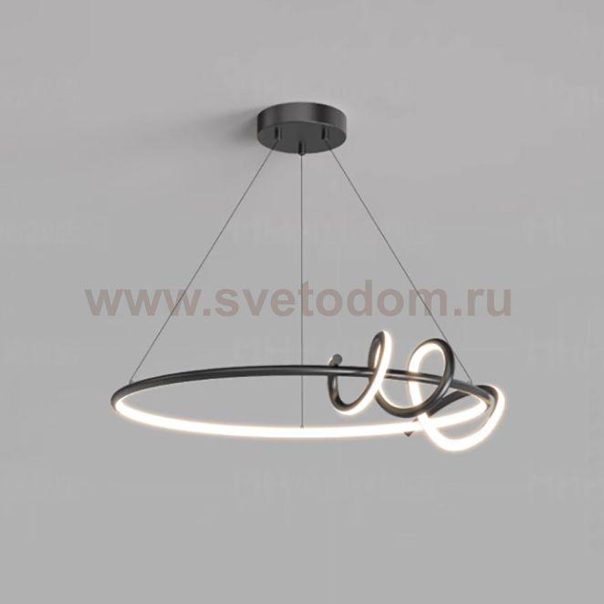 Кольцевая люстра RAFFEL D50 Black ImperiumLoft 240190-23