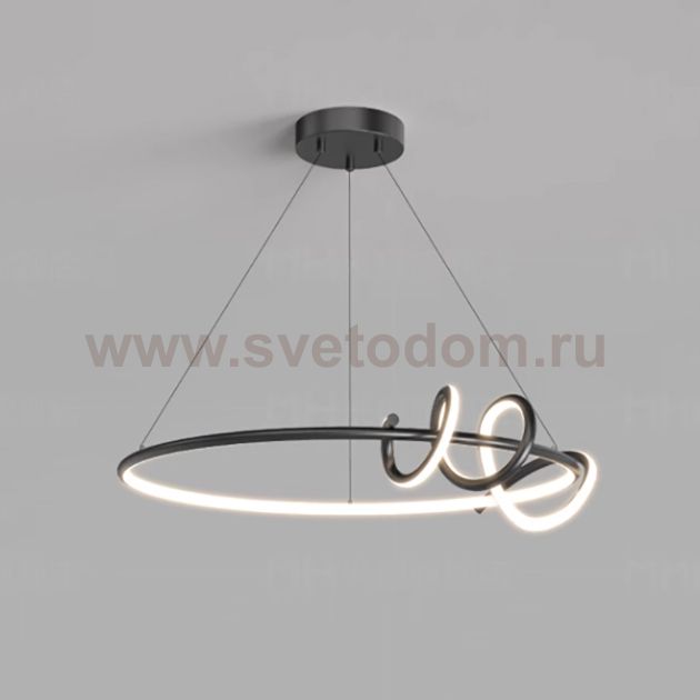 Кольцевая люстра RAFFEL D60 Black ImperiumLoft 240191-23