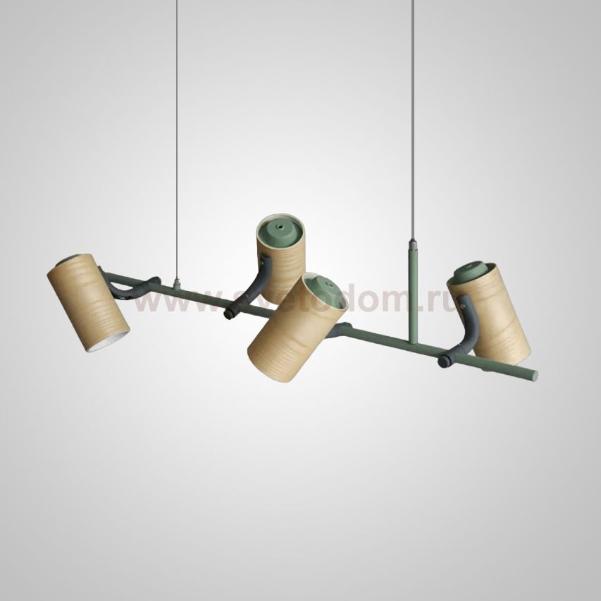 Подвесной реечный светильник BARREL A Green ImperiumLoft 240214-26