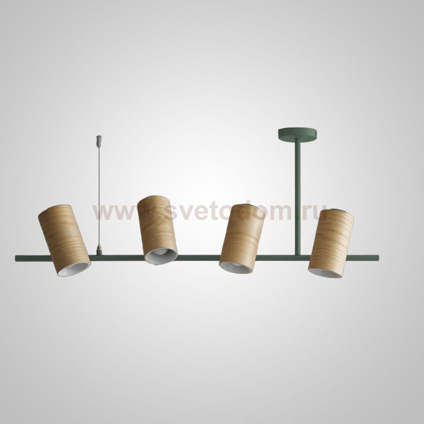 Подвесной реечный светильник BARREL B Green ImperiumLoft 240217-26