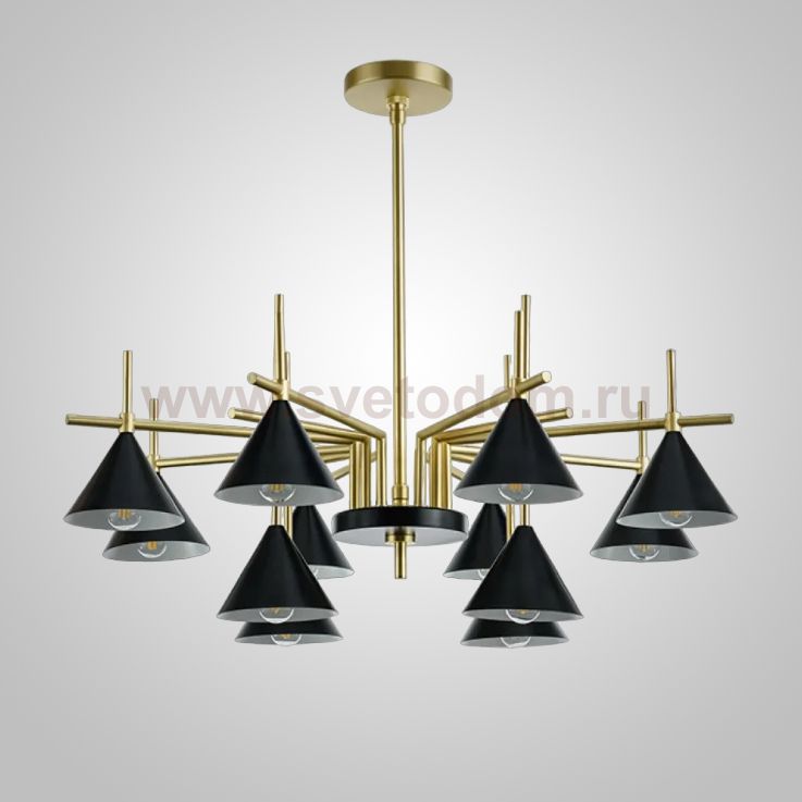 Люстра на штанге CONUS L12 Black ImperiumLoft 240898-26