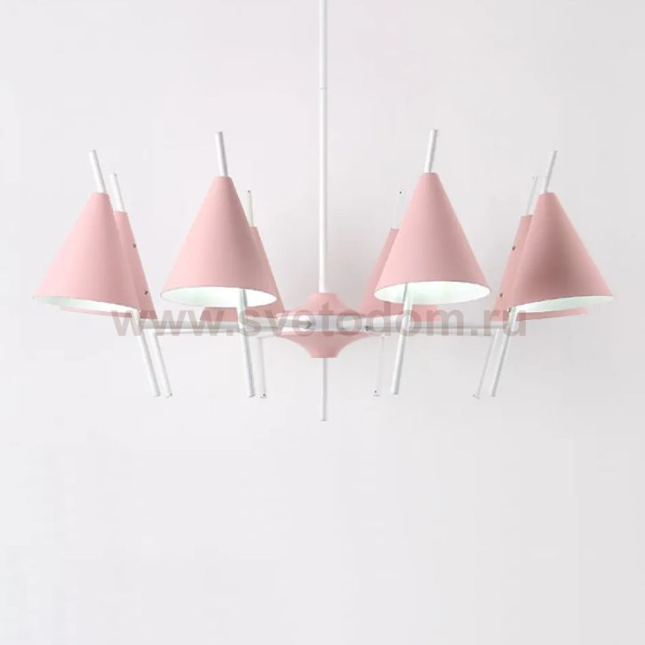 Люстра на штанге CRATER C L8 Pink ImperiumLoft 241001-26