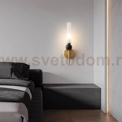 Настенный светильник CYLINDER WALL H38.5 Black ImperiumLoft 241118-23