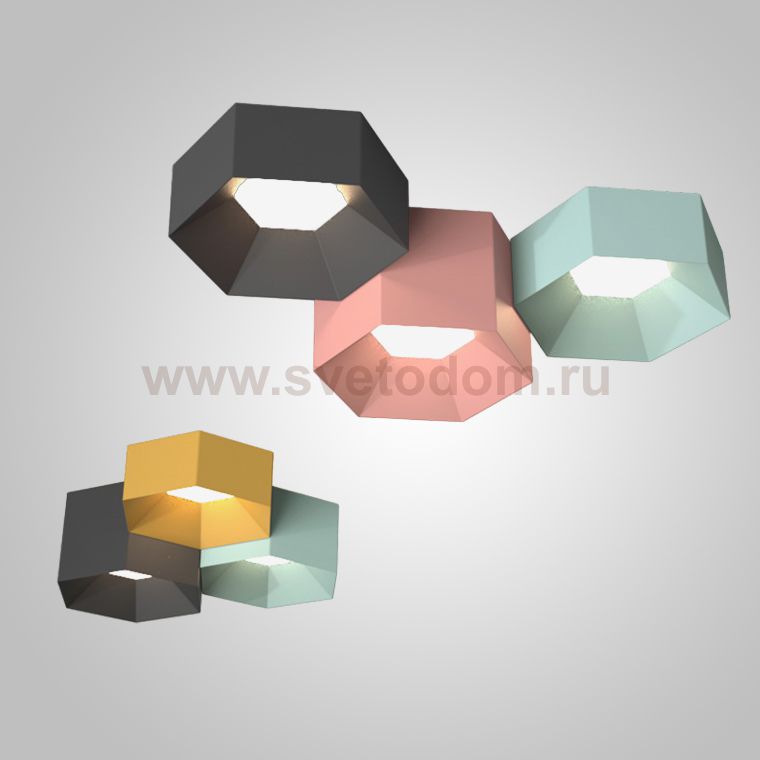 Потолочный светильник HEXAGON A H23 Pink ImperiumLoft 241148-26