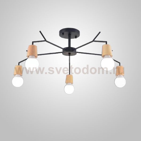 Люстра на штанге LES L5 Black ImperiumLoft 241173-26