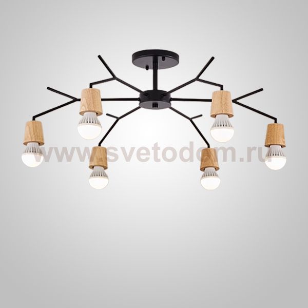 Люстра на штанге LES L6 Black ImperiumLoft 241174-26