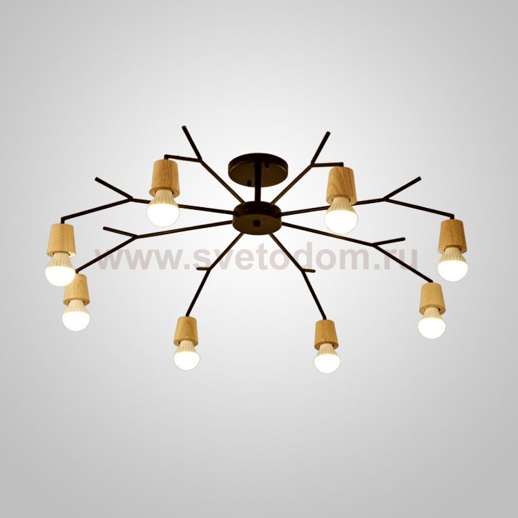 Люстра на штанге LES L8 Black ImperiumLoft 241175-26