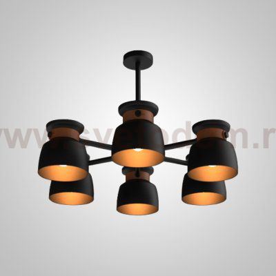 Люстра на штанге LOOP L6 Black ImperiumLoft 241205-26