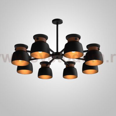 Люстра на штанге LOOP L8 Black ImperiumLoft 241206-26