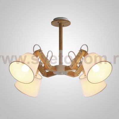 Люстра на штанге MECHANIC L4 White ImperiumLoft 241222-26