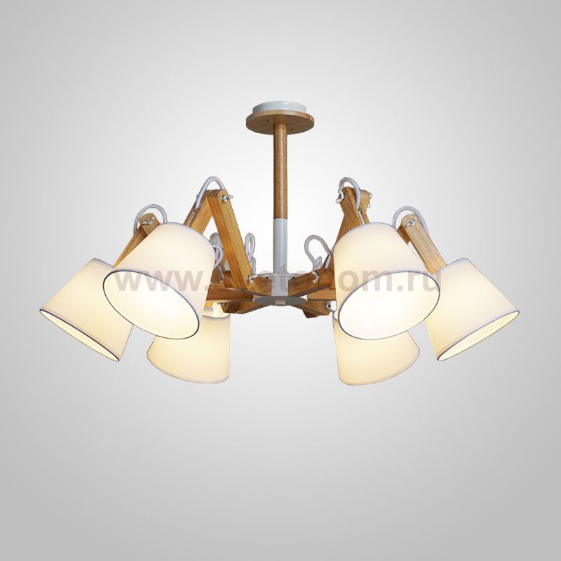 Люстра на штанге MECHANIC L6 White ImperiumLoft 241223-26