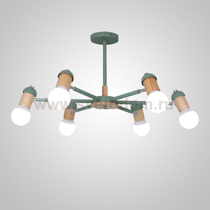 Люстра на штанге MERE D80 Green ImperiumLoft 241226-26