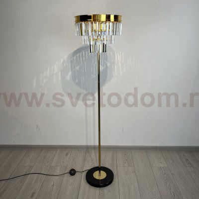Торшер RH 1920S Odeon Clear Glass Floor Lamp GOLD ImperiumLoft 241415-22