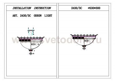 Потолочный светильник Odeon light 2430/3C VARZA