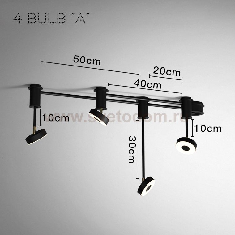 Потолочный светильник STRAIN A L4 ImperiumLoft 243262-26