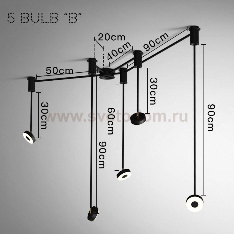 Потолочный светильник STRAIN B L5 ImperiumLoft 243265-26