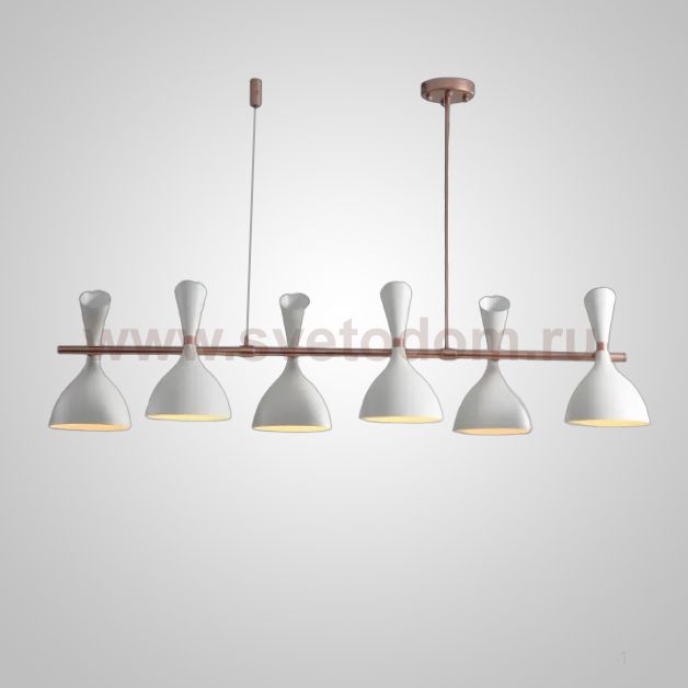 Подвесной реечный светильник TRUMPET LINE L130 White ImperiumLoft 243362-26