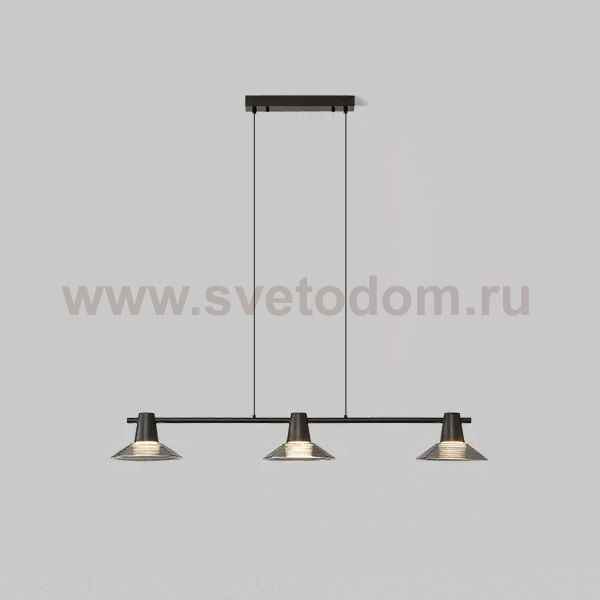 Реечный, рядный светильник CICLA LONG L100 Black ImperiumLoft 243502-22