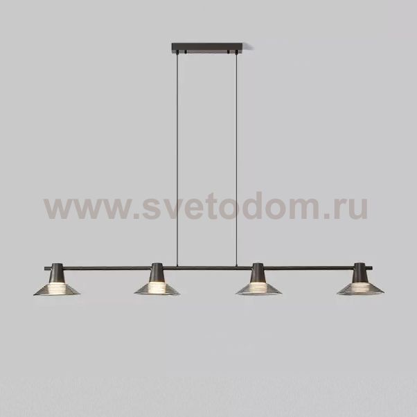 Реечный, рядный светильник CICLA LONG L140 Black ImperiumLoft 243503-22