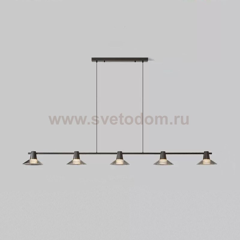 Реечный, рядный светильник CICLA LONG L180 Black ImperiumLoft 243504-22