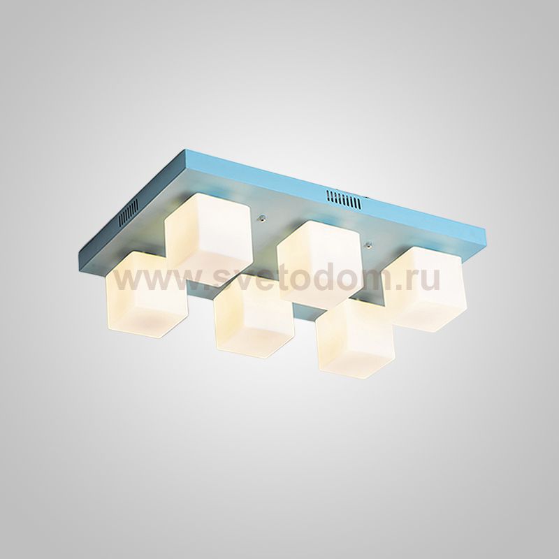 Подвесная люстра BOARD CUBE L6 Blue ImperiumLoft 243728-26